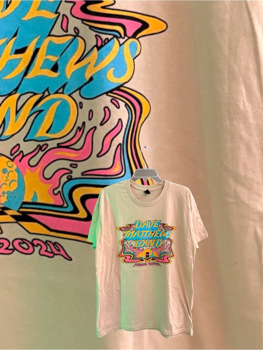 Dave Matthews Band tour Graphic Tee - beige with Multicolor Print